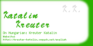 katalin kreuter business card